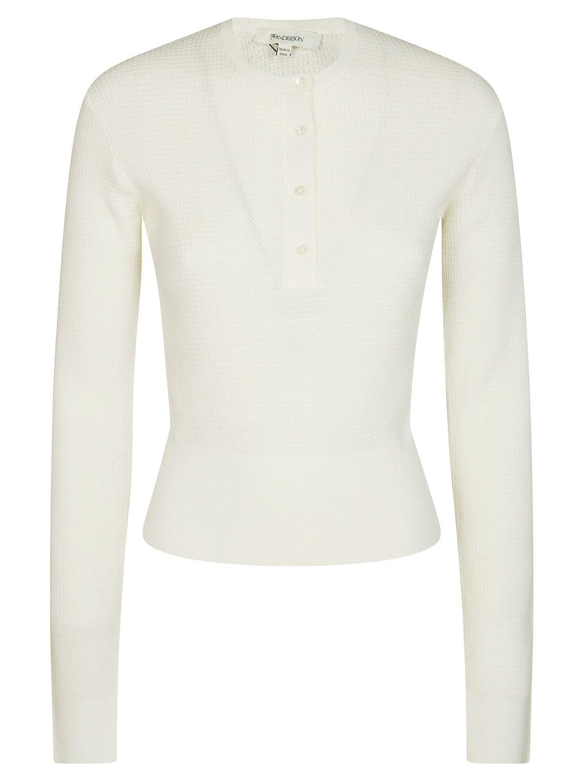 J. W. Anderson Crewneck Henley Top