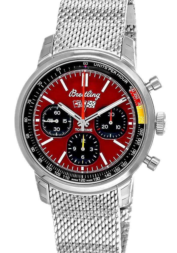 BREITLING Top Time B01 Chevrolet Corvette Automatic 41MM Red Dial Men's Watch AB01761A1K1A1