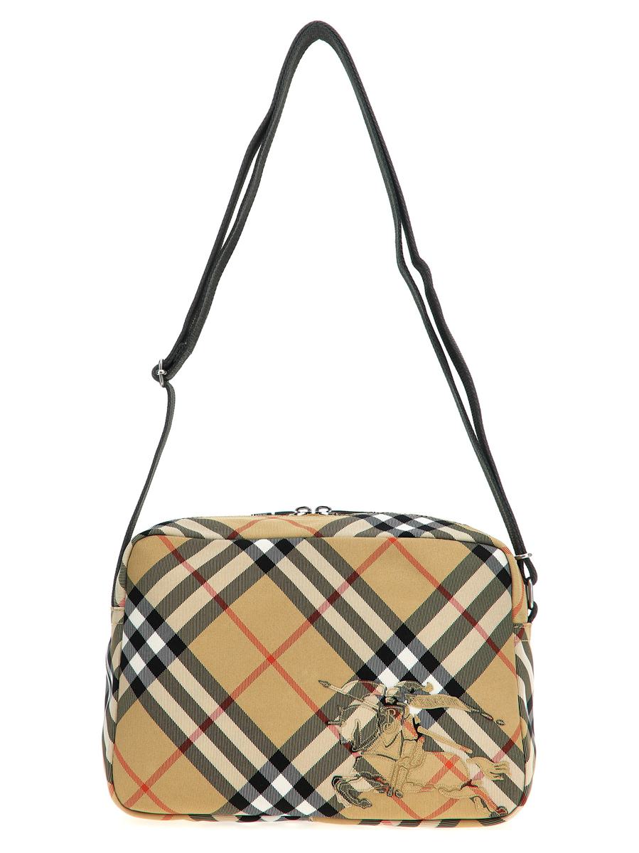 Burberry格纹斜挎包