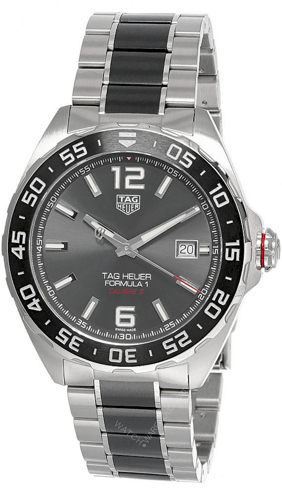 TAG HEUER Formula-1 43MM AUTO SS Anthracite Dial Ceramic Watch WAZ2011.BA0843
