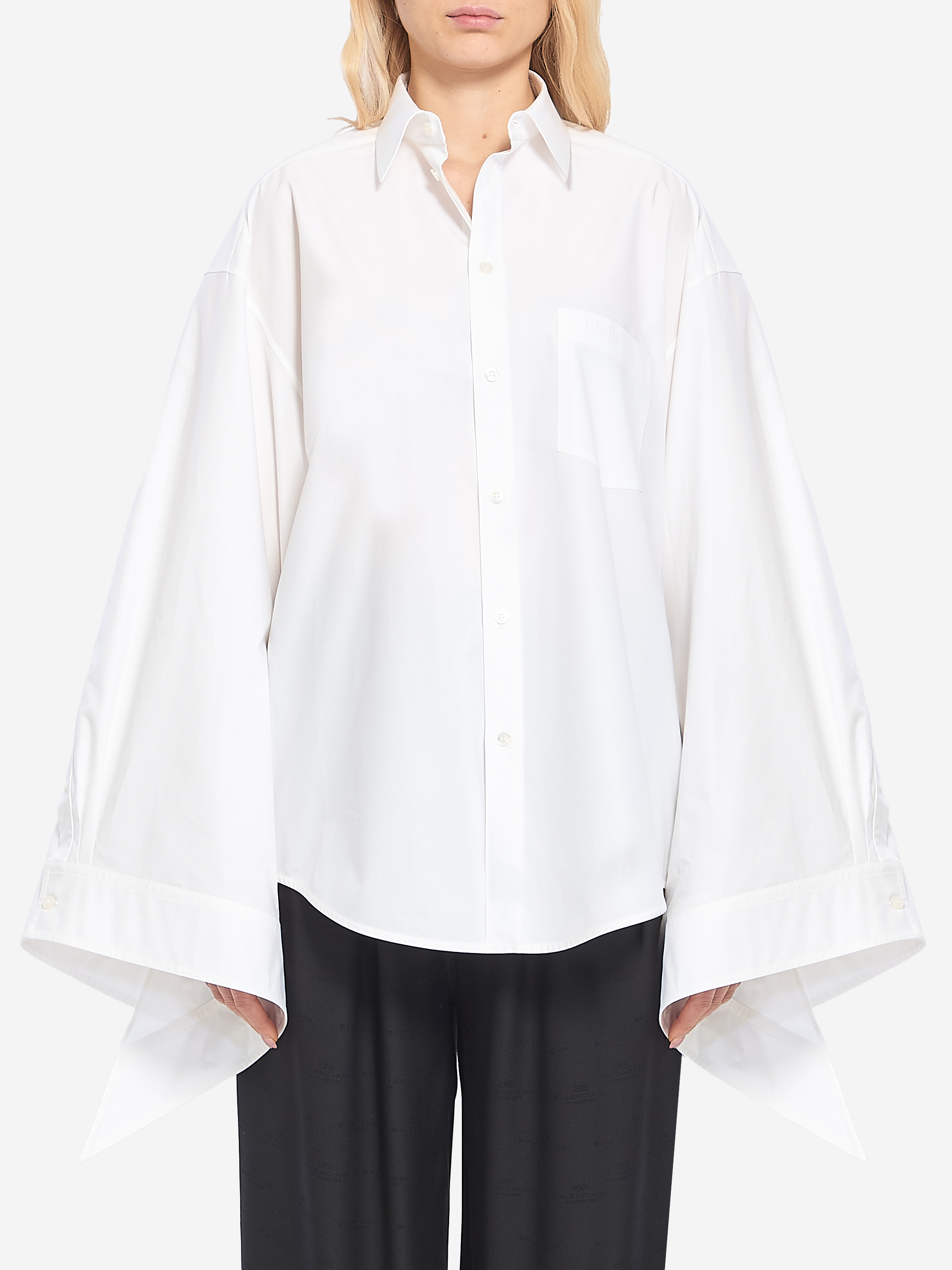 Tied cuffs blouse