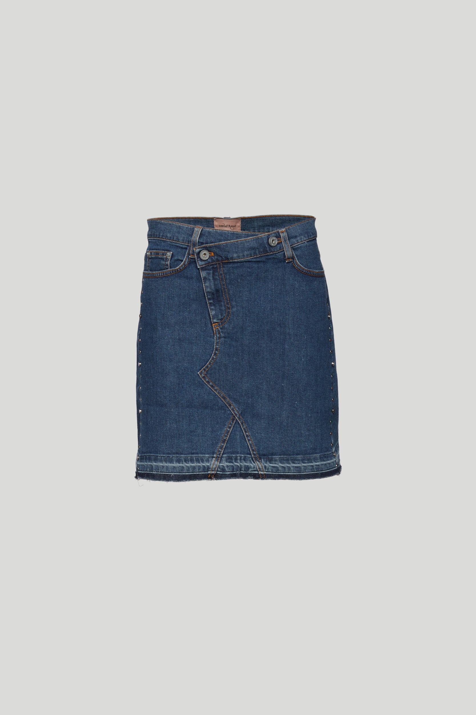 Ottod ' AME Gonna Jeans Effetto Asimmetico