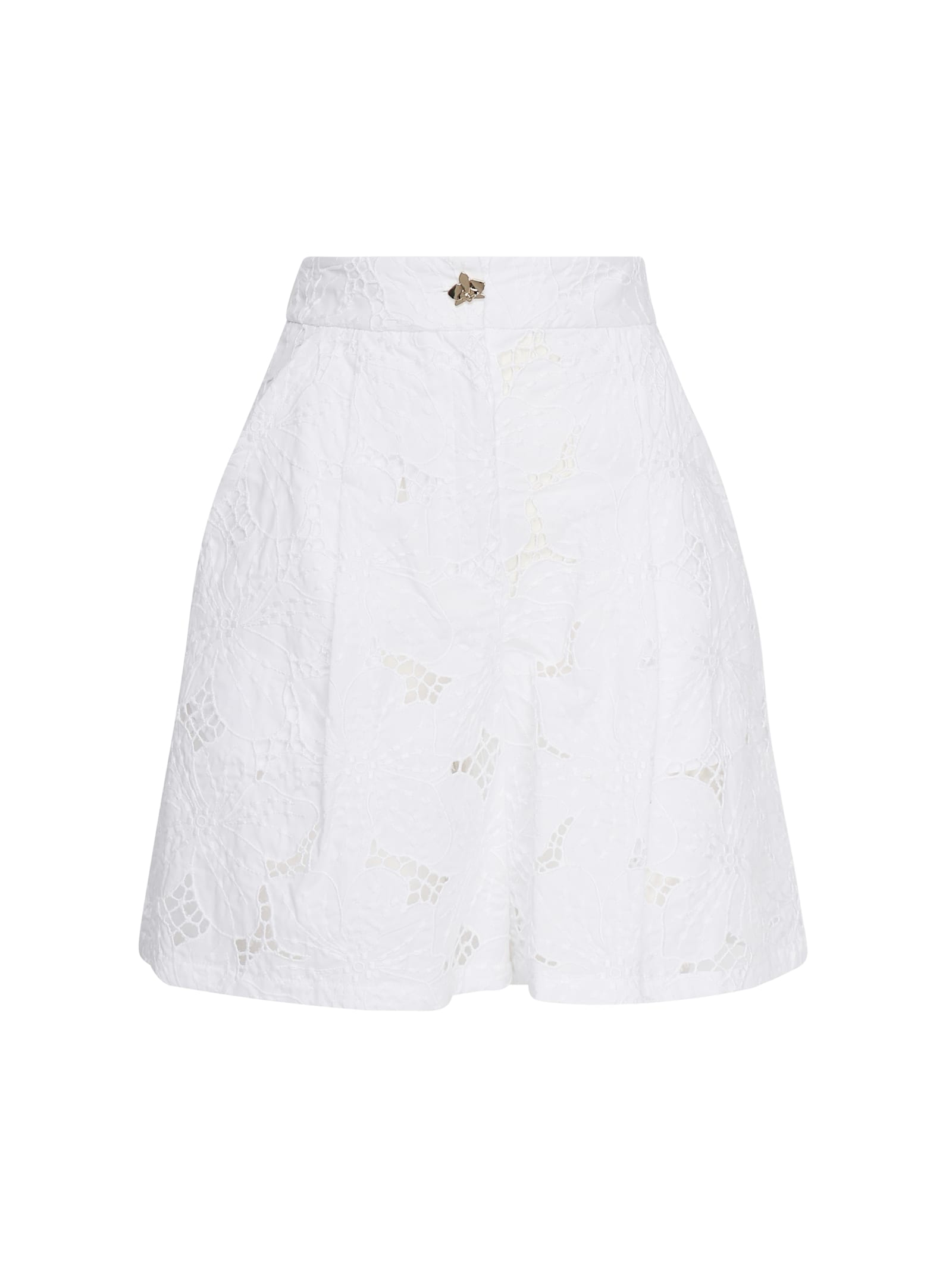 Genny Shorts With Orchid Embroidery