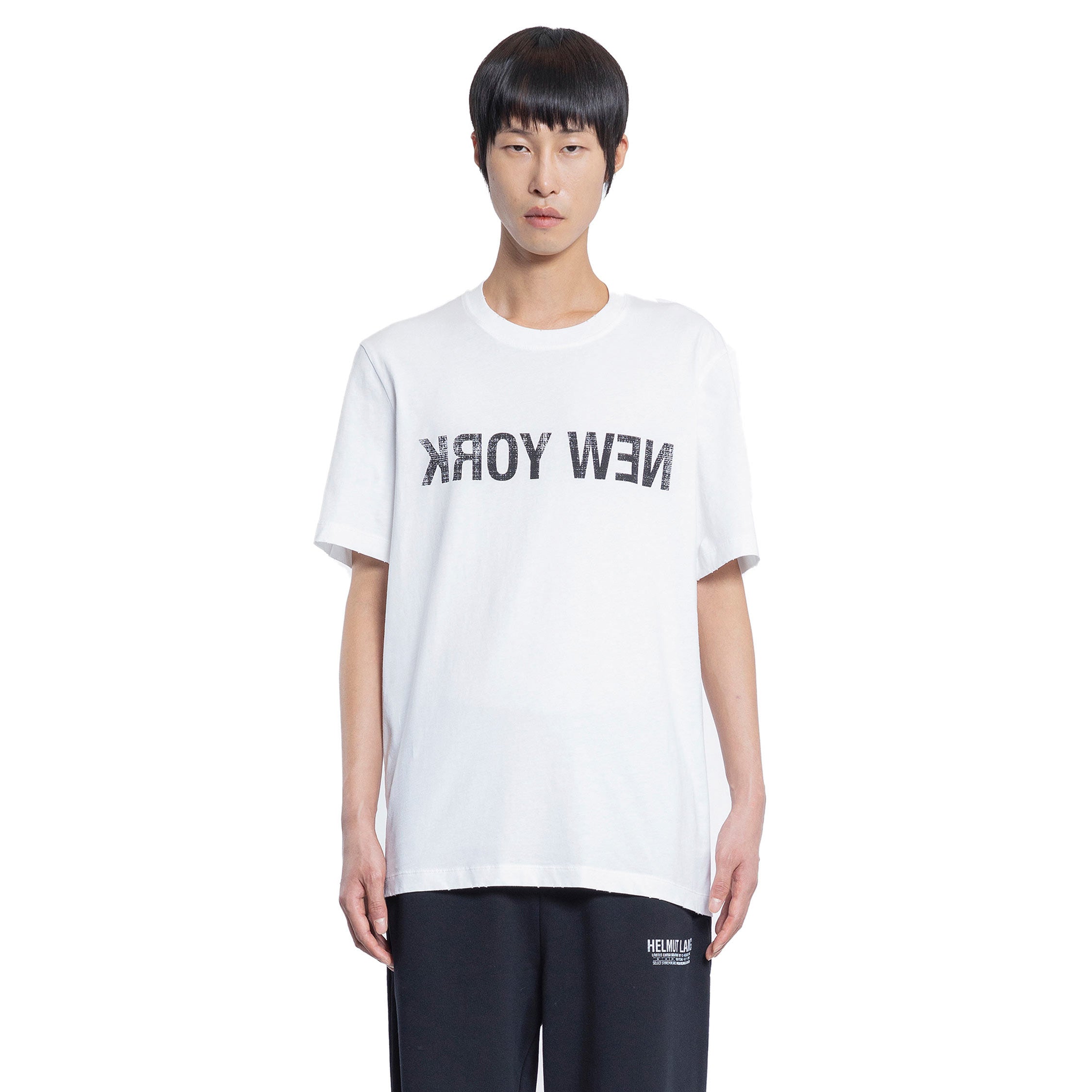 HELMUT LANG MAN WHITE T-SHIRTS & TANK TOPS