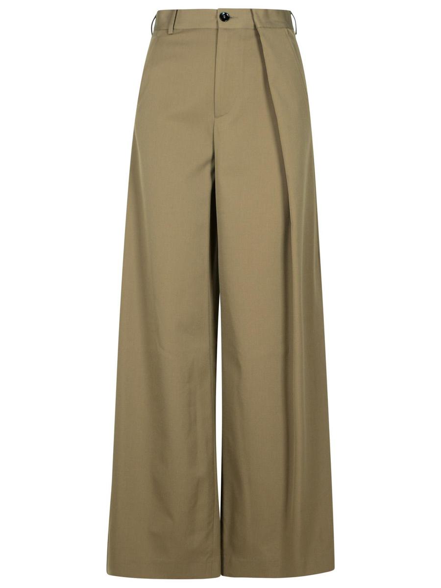 Mm6 Maison Margiela Beige Polyester Blend Trousers