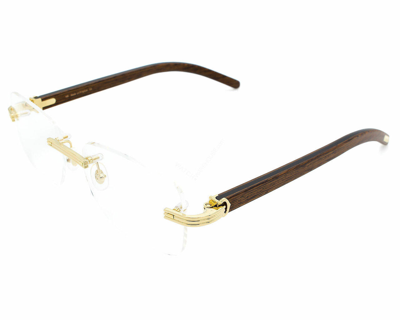 CARTIER Gold-Brown 56MM-145MM Unisex Eyewear CT0286O-002