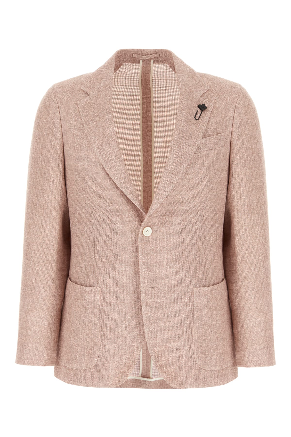 Lardini Melange Mauve Linen Blend Blazer