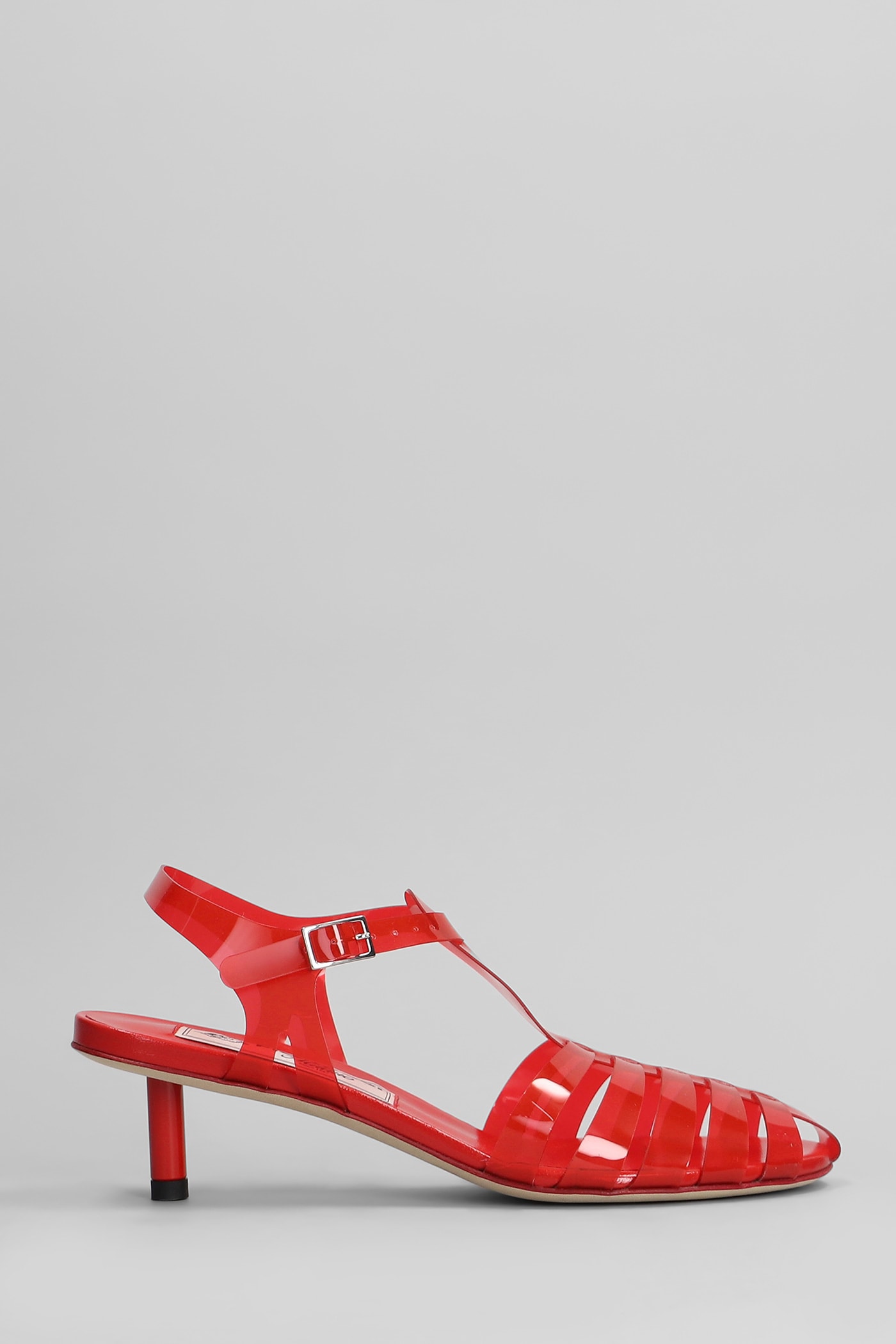 Fiorucci 果冻小猫跟凉鞋 红色PVC