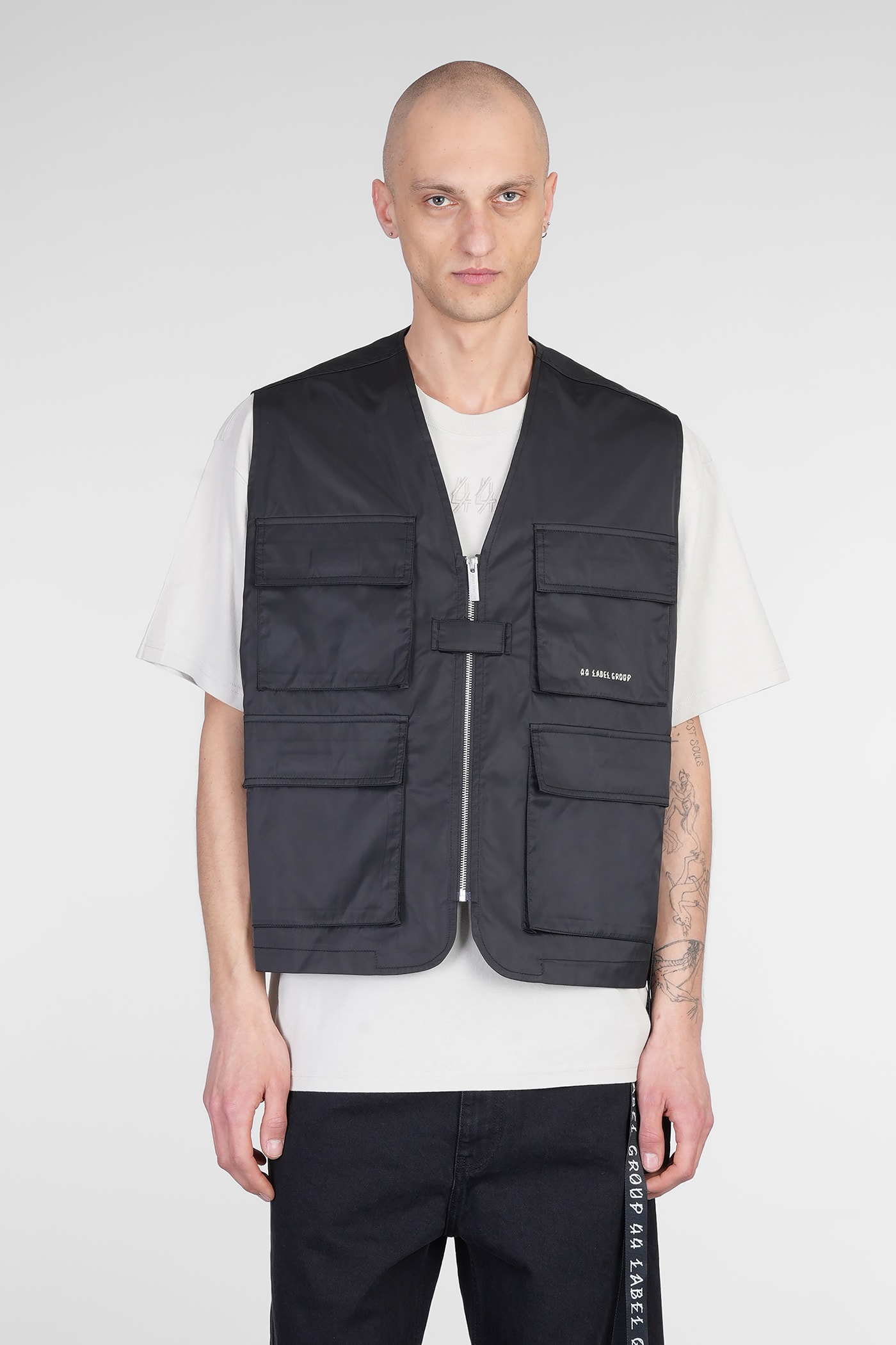 44 Label Group Vest In Black Polyester