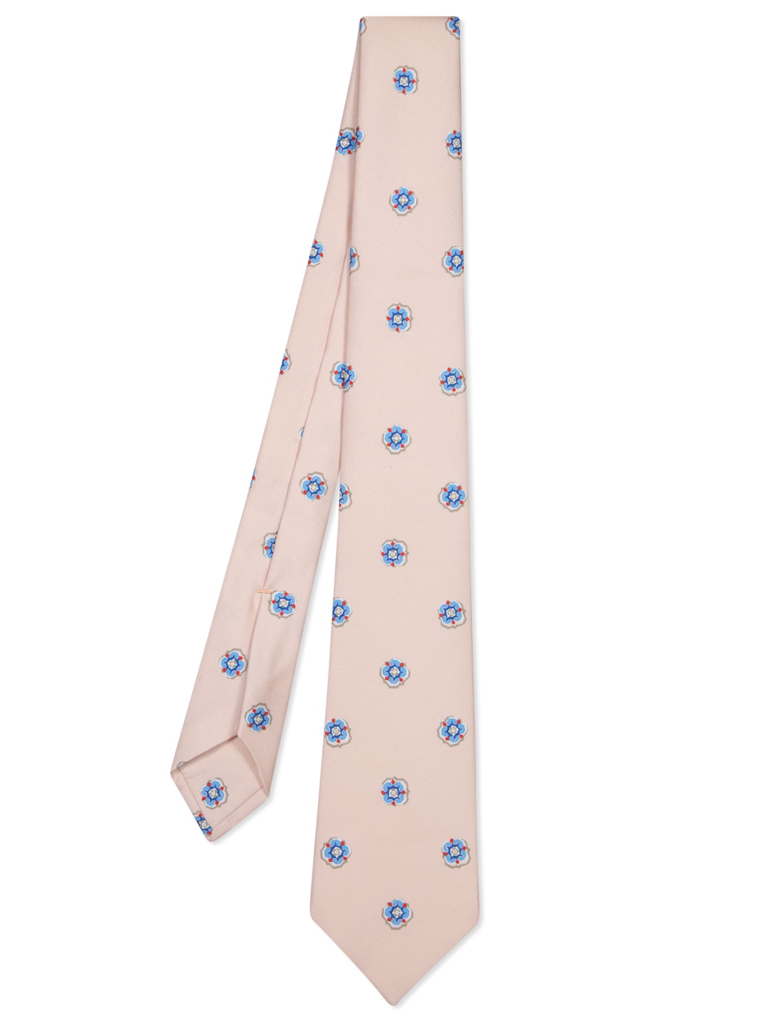 Kiton Floral Pattern Beige Tie