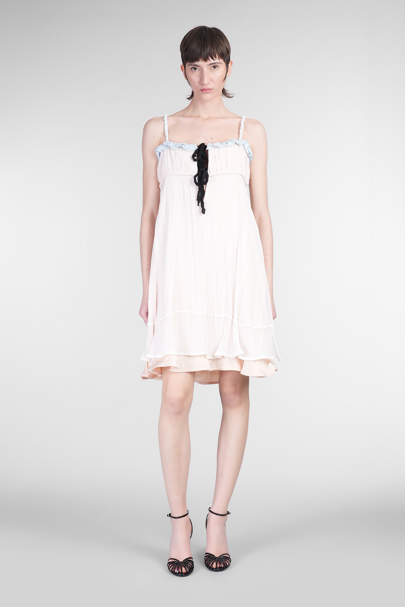 Jil Sander Dress Woman In Rose-pink Silk