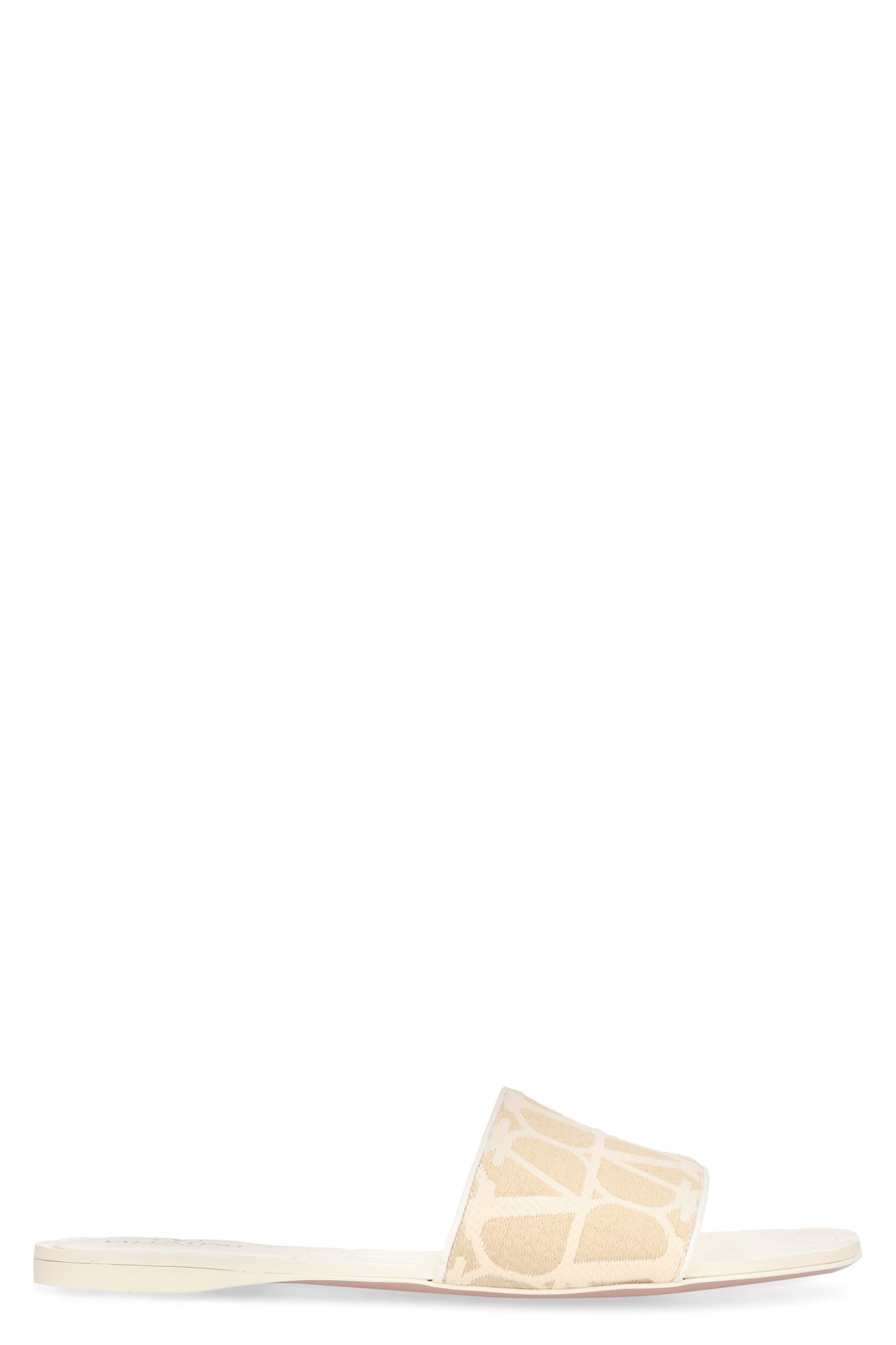 Valentino Garavani 拉菲草Logo拖鞋