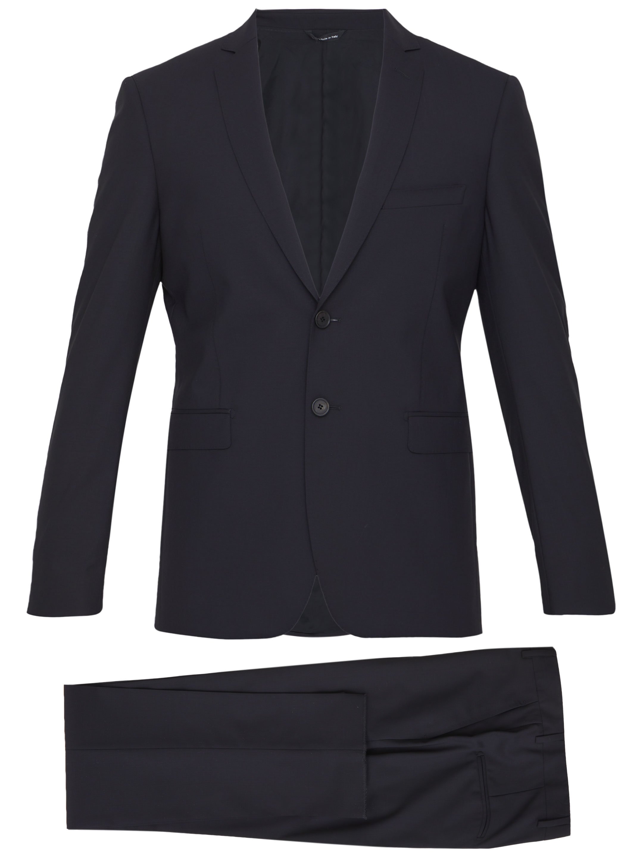 Black wool twopiece suit