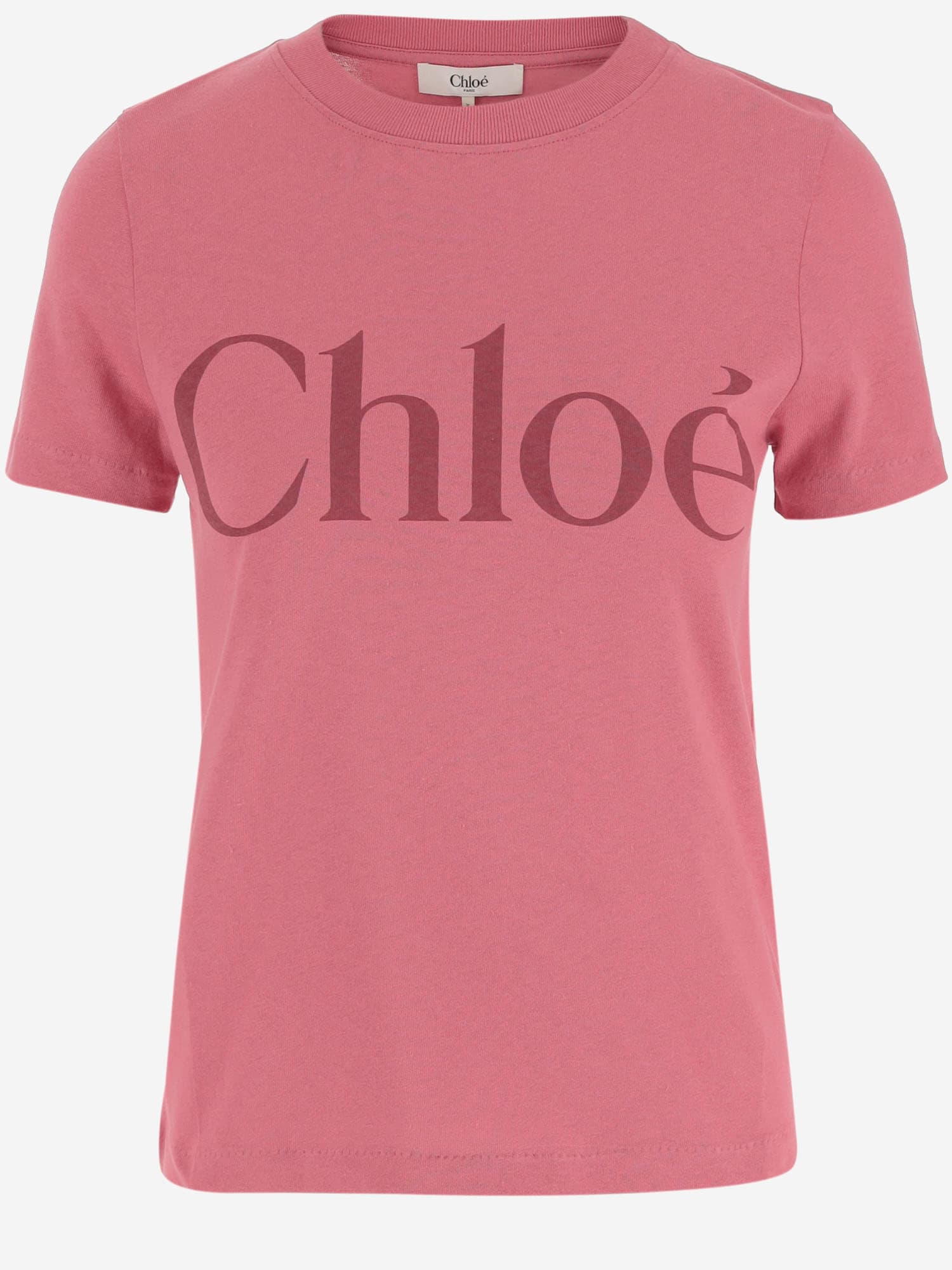 Chloé 棉质针织婴儿肌版型T恤（带logo）