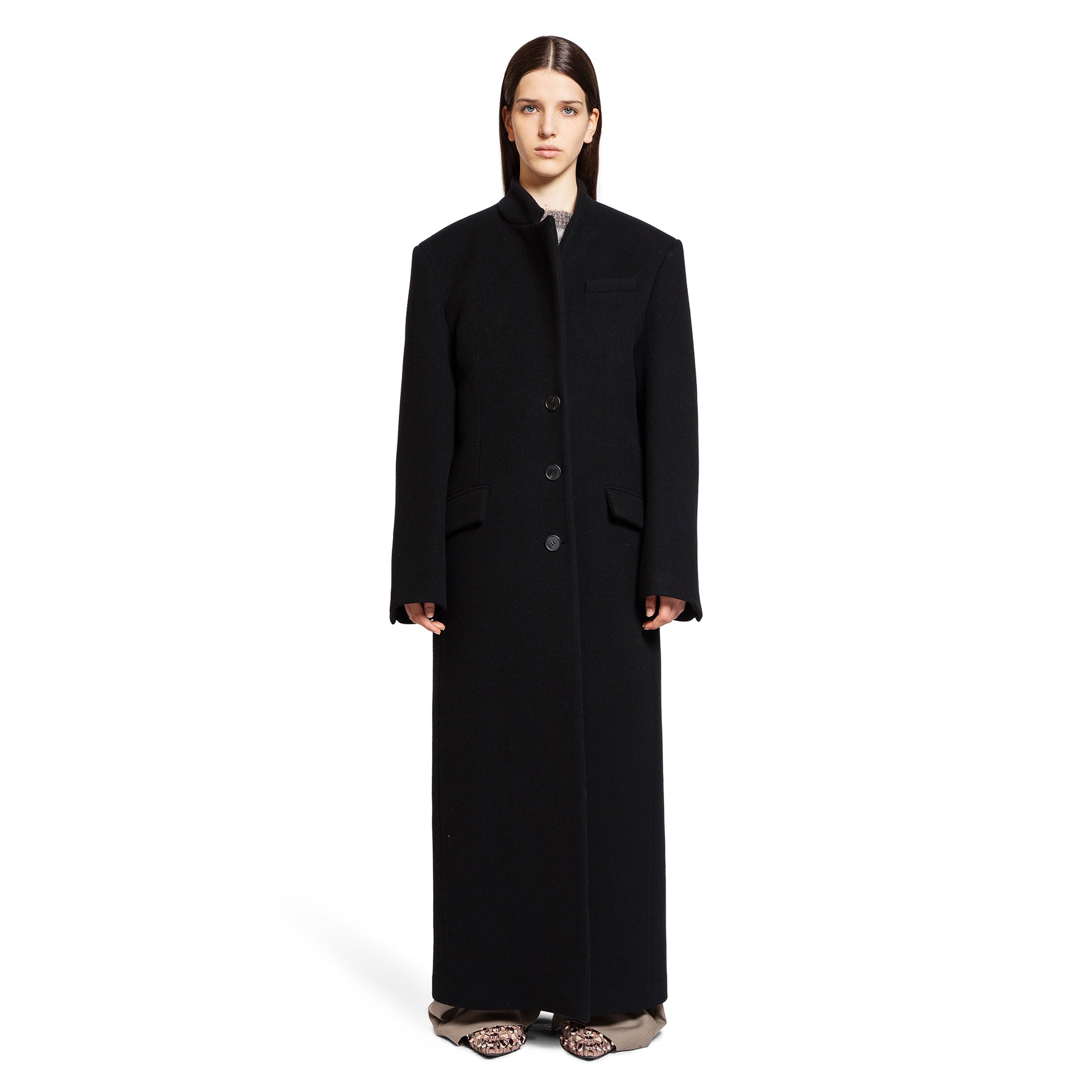 THE ATTICO WOMAN BLACK COATS