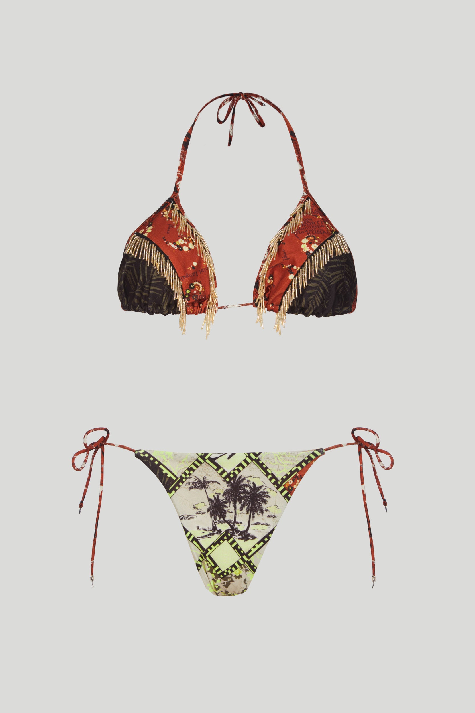 F**K Bikini Cordini con Top a Triangolo