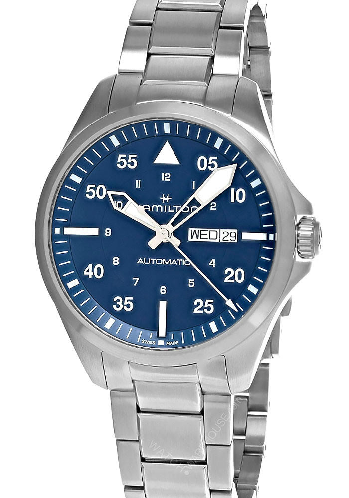 HAMILTON Khaki Aviation Pilot Day Date AUTO 42MM Blue Dial Men's Watch H64635140