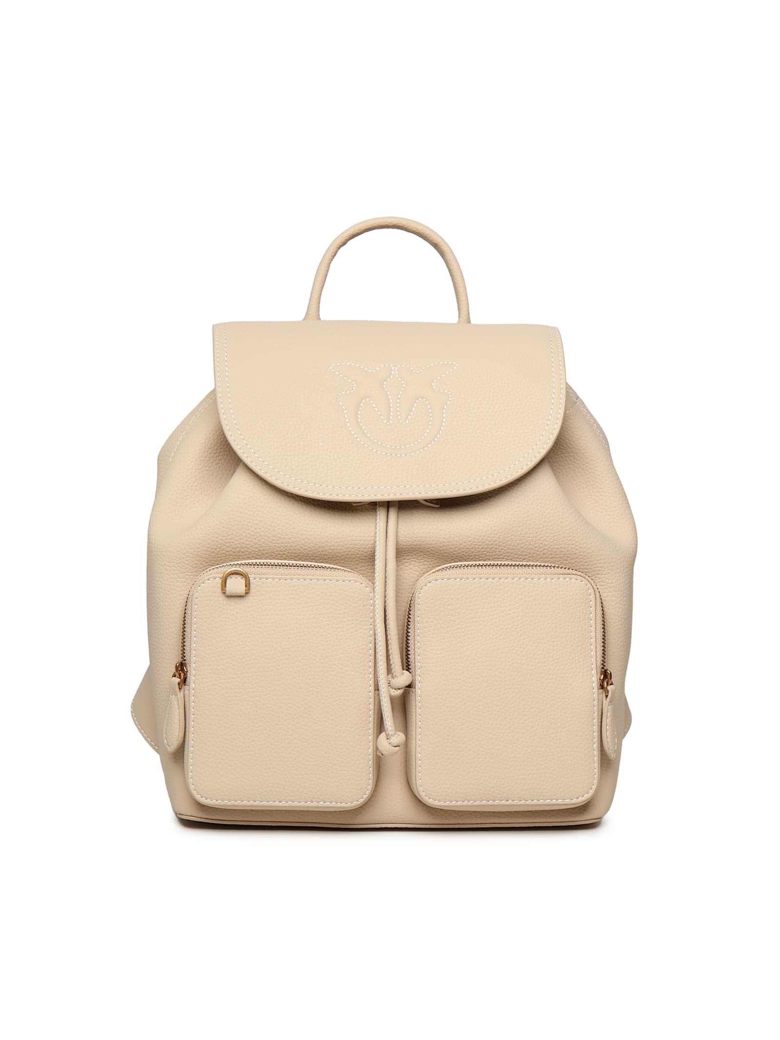 Pinko Multi-pocket Leather Backpack