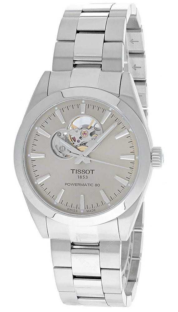 TISSOT Gentleman Powermatic 80 Open Heart SS Men's Watch T127.407.11.081.00