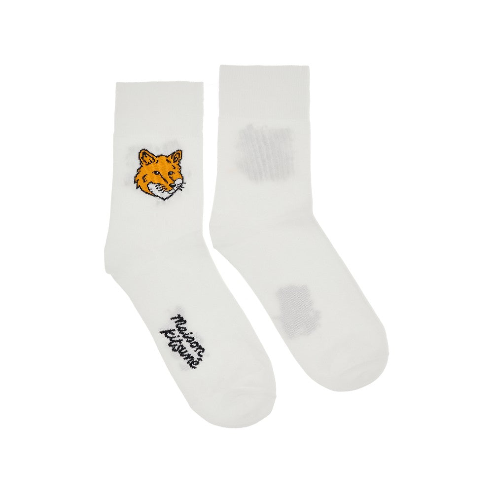 MAISON KITSUNE 狐狸头嵌花男士袜