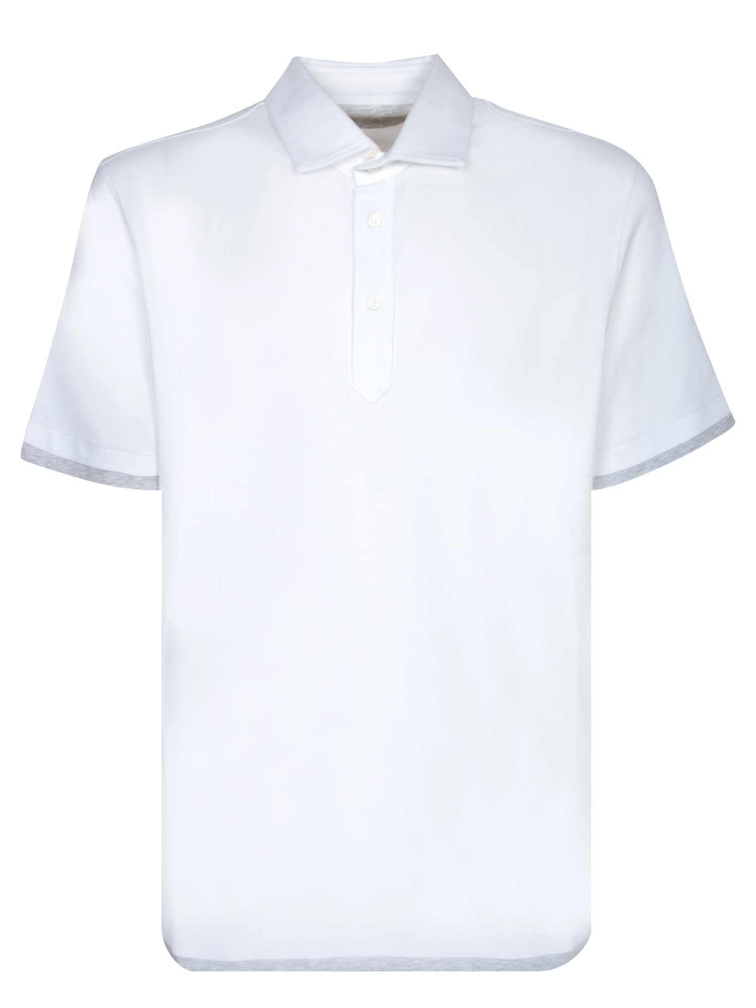 Brunello Cucinelli White Piquã Polo Shirt