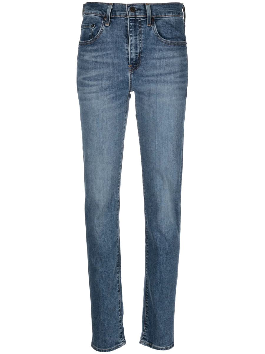 Levi'S 724高腰直筒蓝波浪中腰服饰