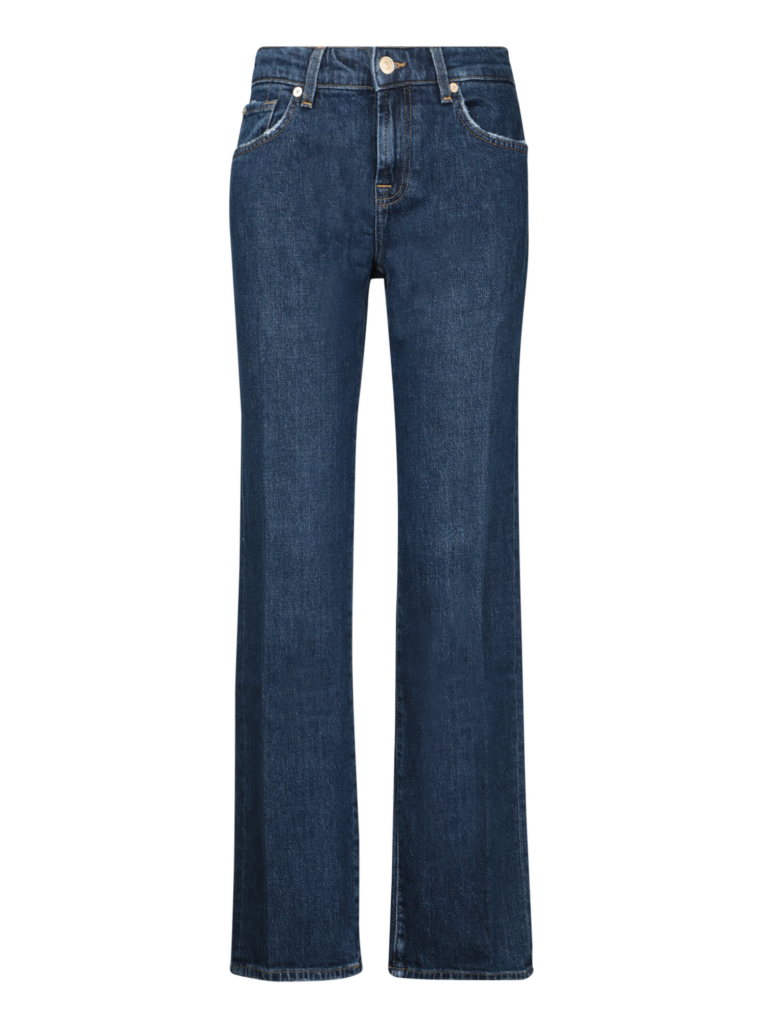7 For All Mankind 卡莉直筒亨廷顿蓝牛仔裤