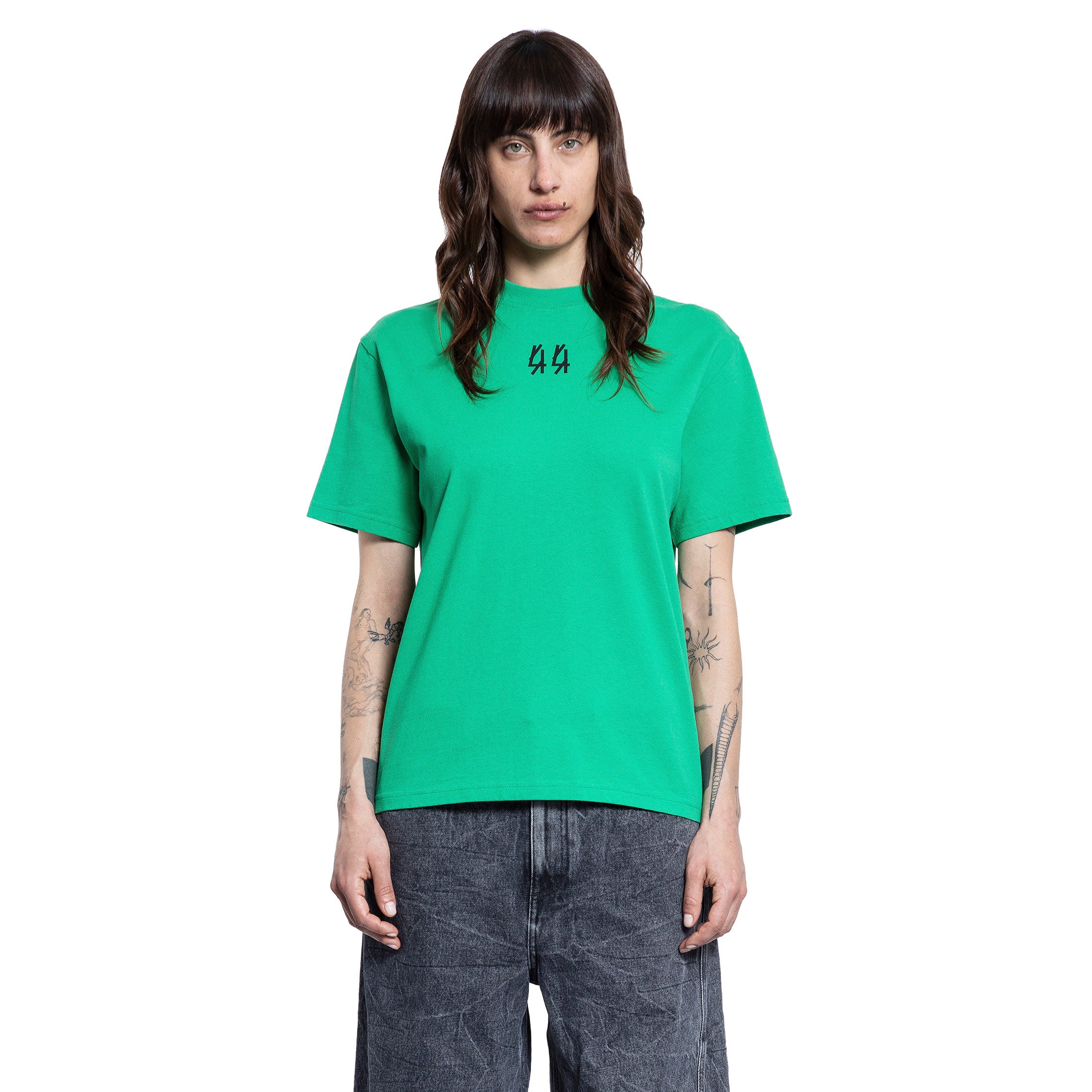 44 LABEL GROUP WOMAN GREEN T-SHIRTS & TANK TOPS