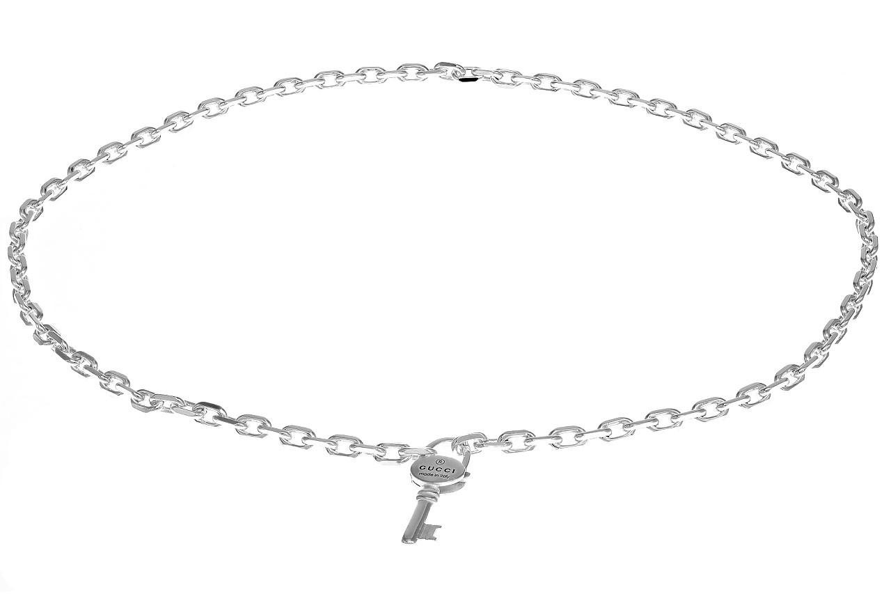 GUCCI Trademark Key Sterling Silver Necklace YBB796343001