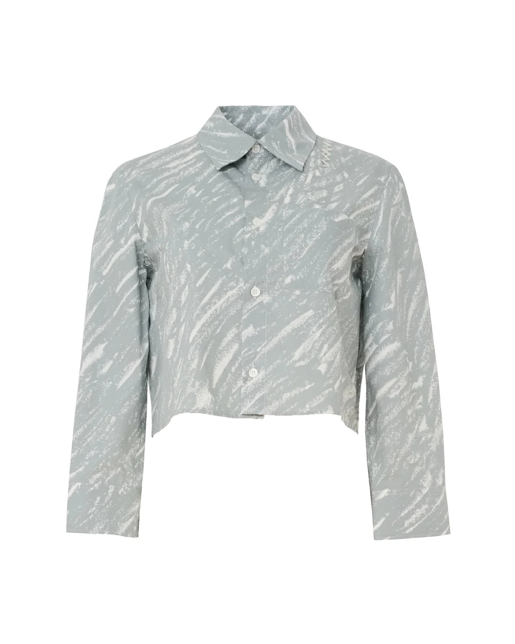Cropped Button Front Shirt