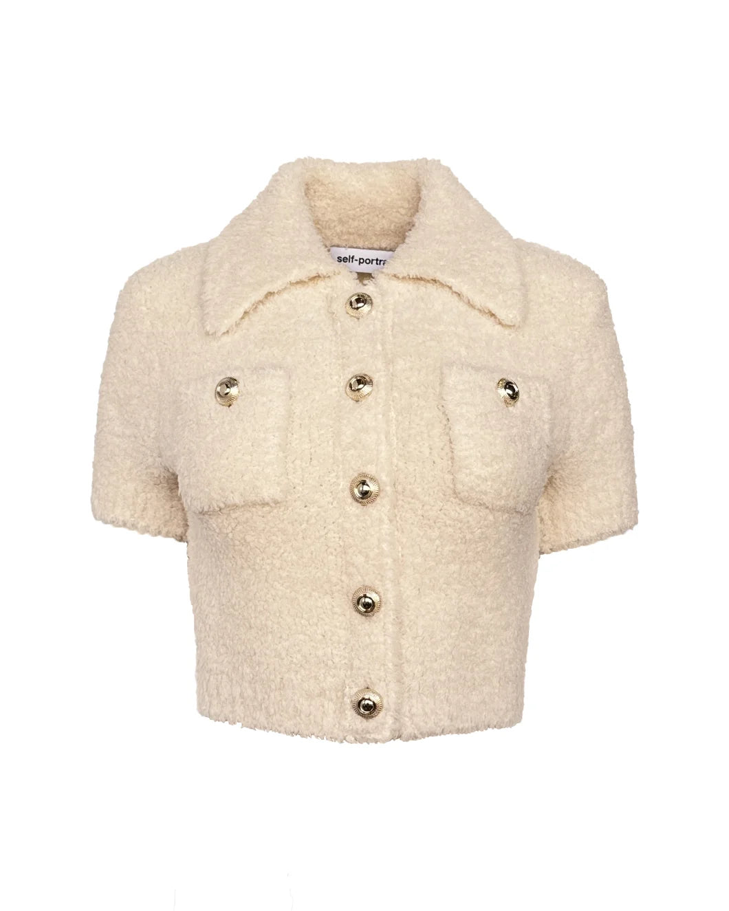 Cream Fluffy Knit Top