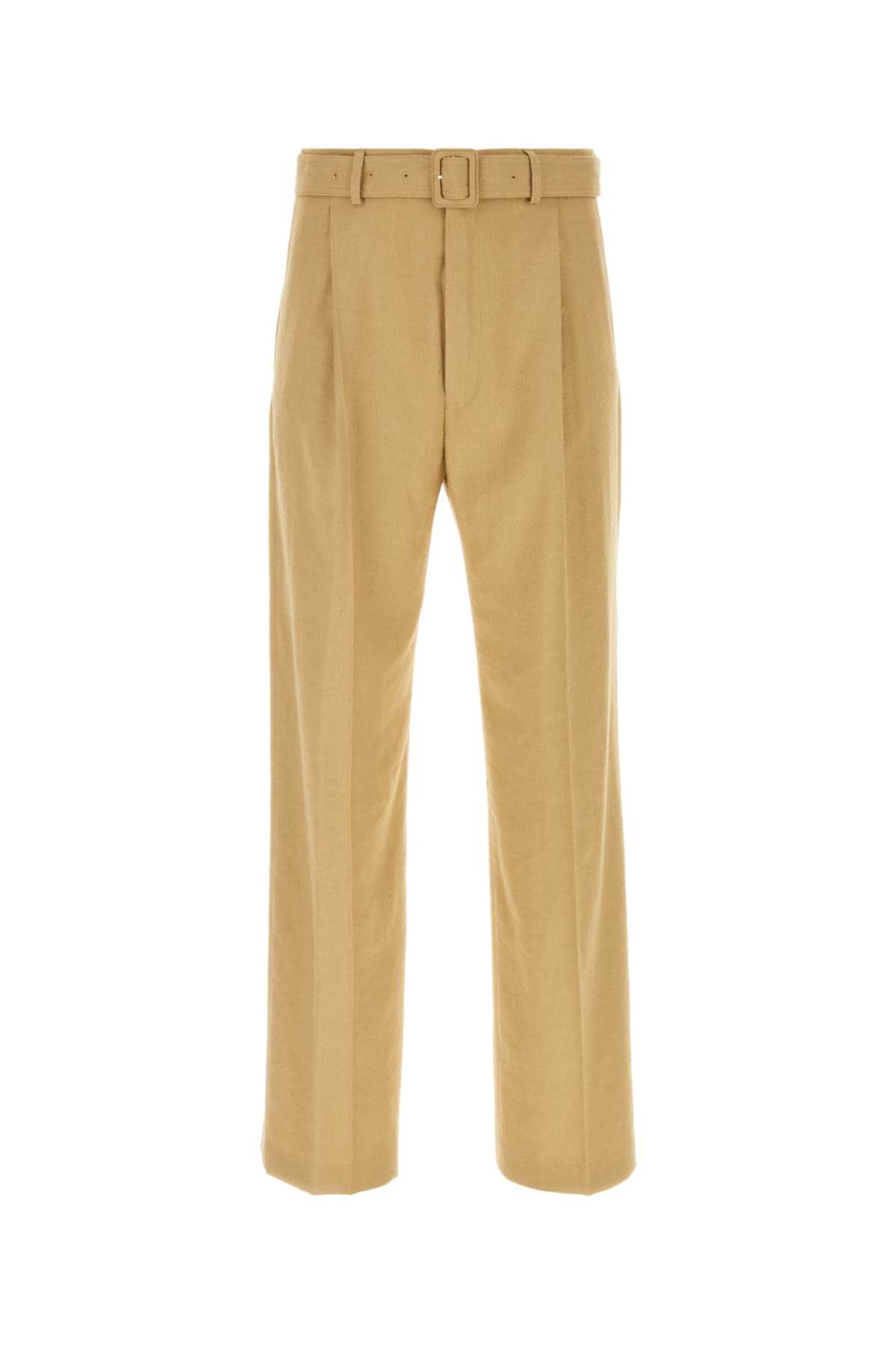 Dries Van Noten 驼色粘胶混纺裤