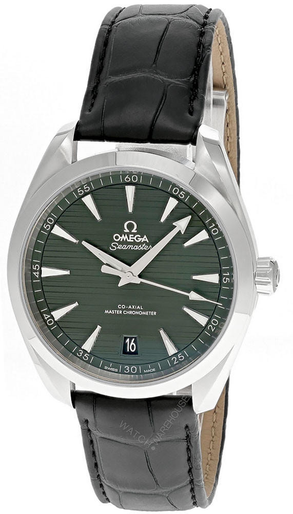 OMEGA Seamaster Aqua Terra 41MM Green Dial LTHR Men's Watch 220.13.41.21.10.001 / 22013412110001