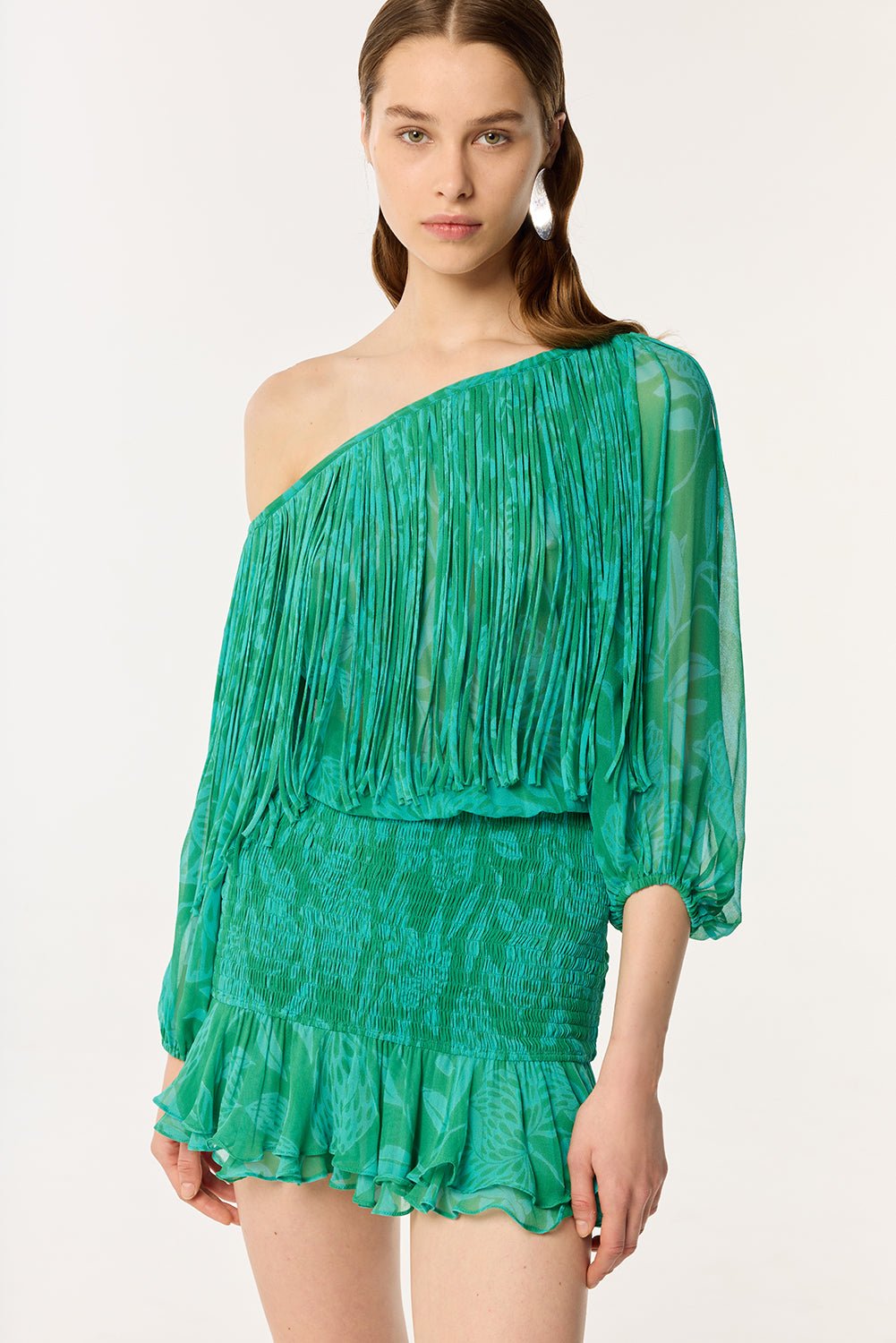 Mini Dress Clementine - Mint Macro Stelis
