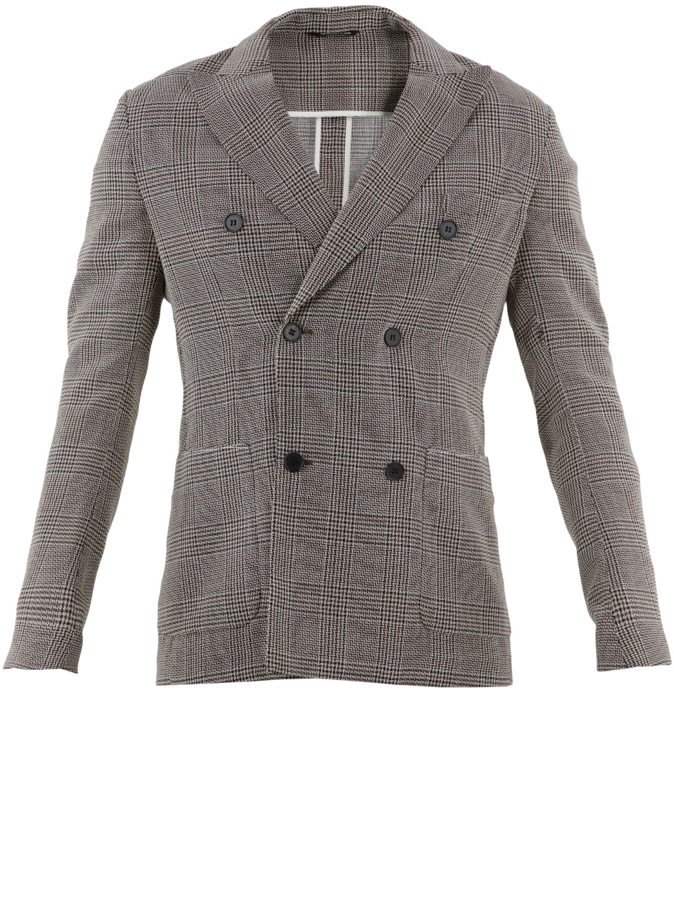 Doublebreasted Glen plaid jacket