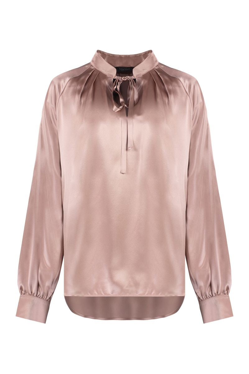 Max Mara Tamigi真丝衬衫 带蝴蝶结