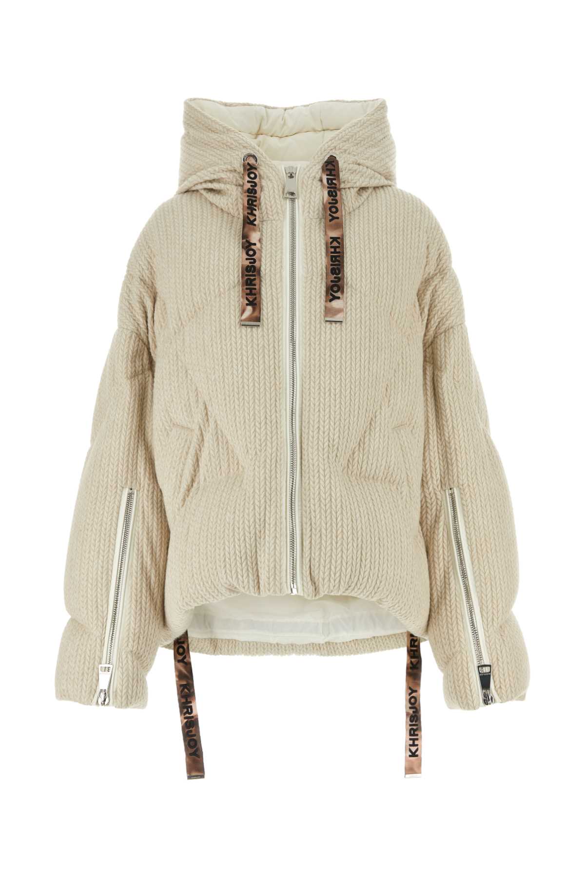 Khrisjoy Ivory Nylon Blend Puff Down Jacket