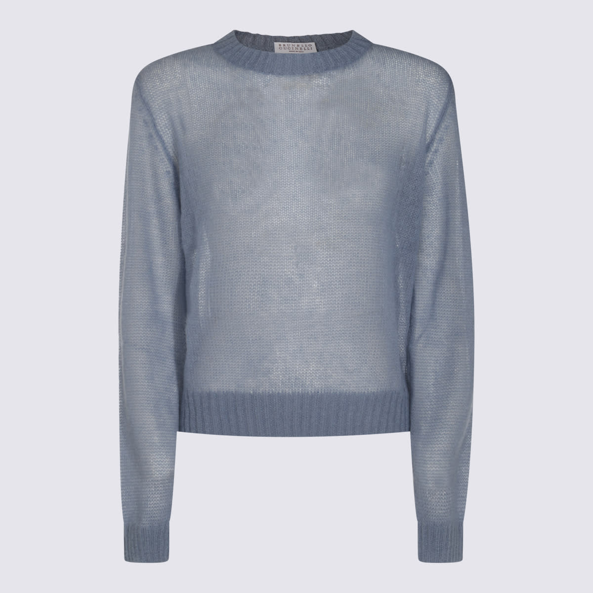 Brunello Cucinelli 蓝灰色羊毛针织衫