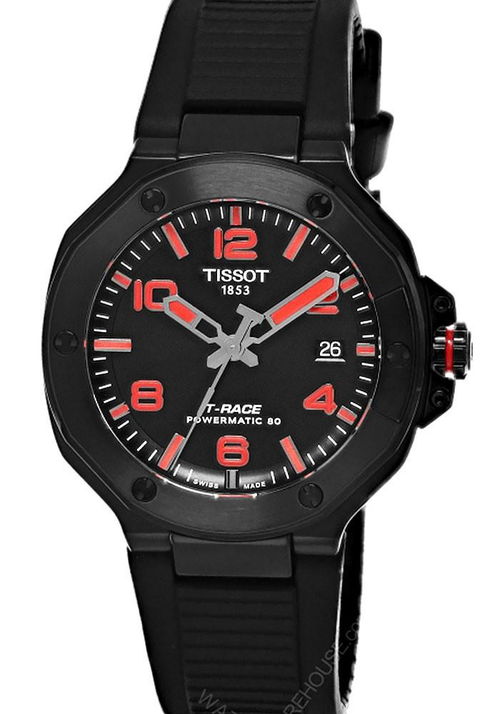 TISSOT T-Race Powermatic 80 41MM Black Silicone Men's Watch T141.807.37.057.00 / T1418073705700