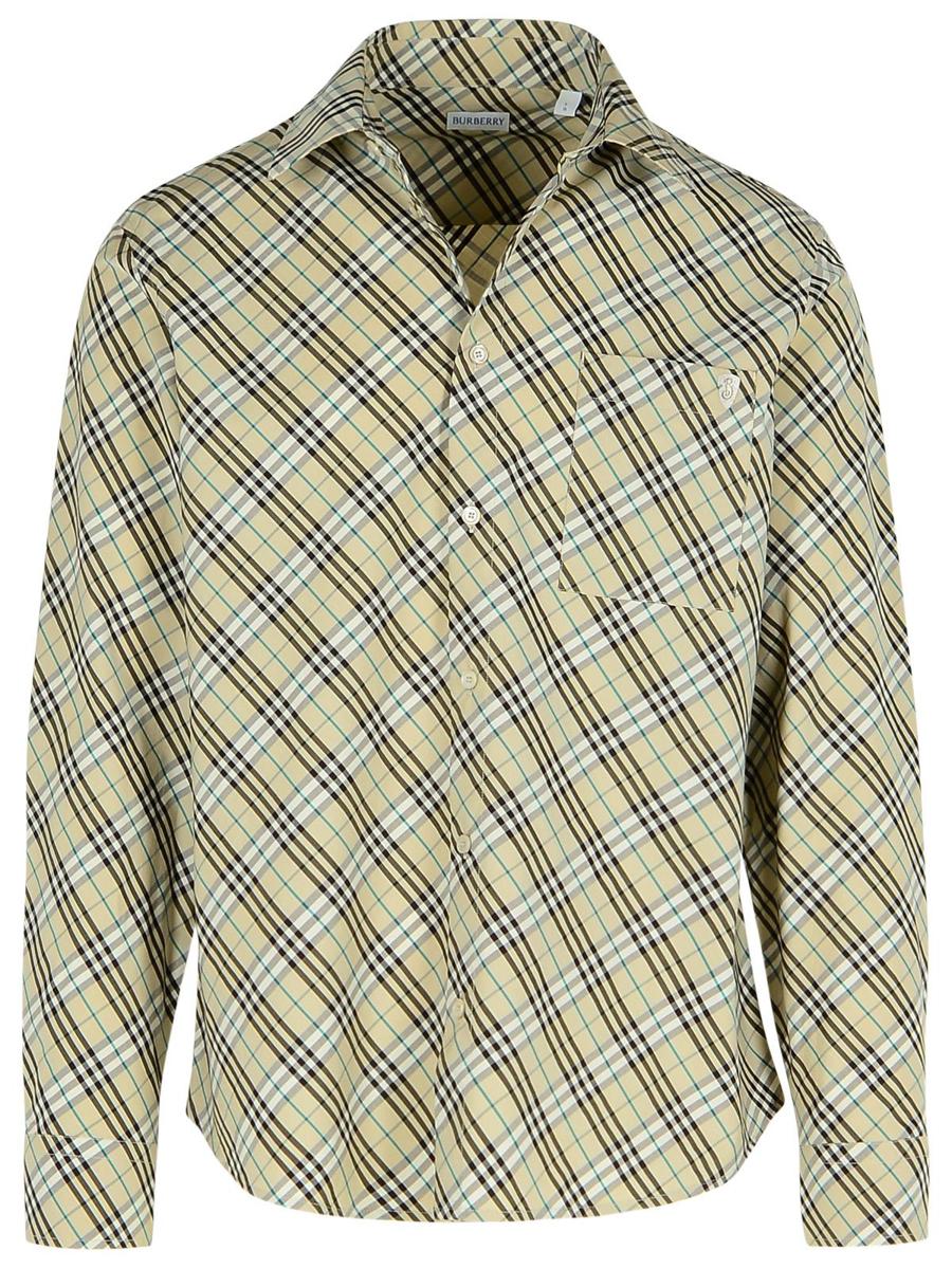 Burberry 格纹奶油色棉质衬衫