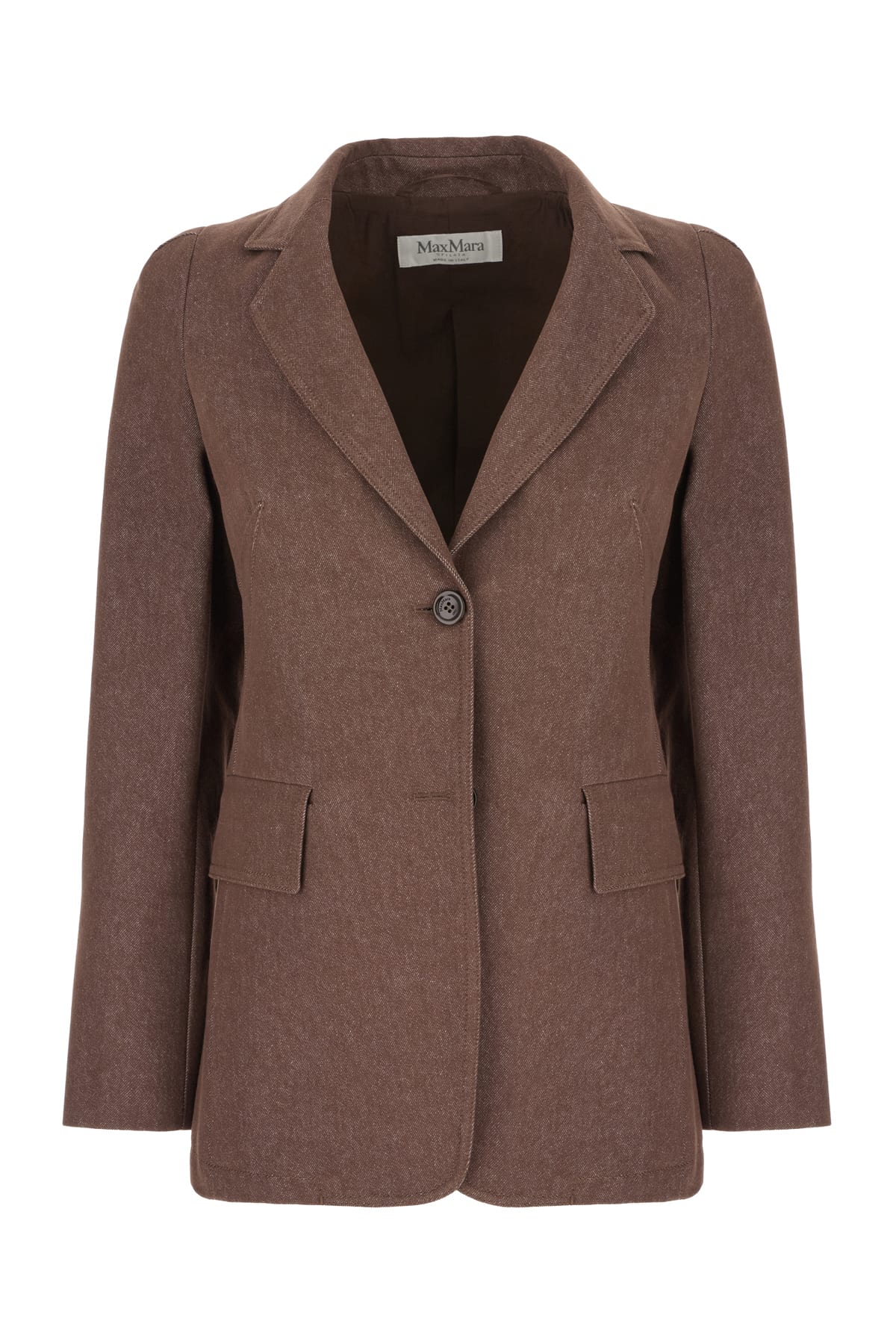 Max Mara Chocolate Cotton Blazer