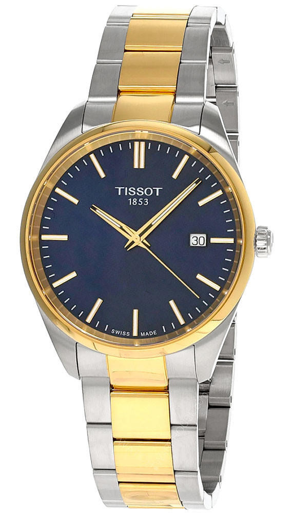 TISSOT PR 100 Quartz 40MM SS Blue Dial Two-Tone Men's Watch T150.410.22.041.00 / T1504102204100