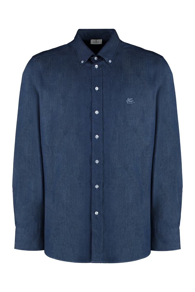 Etro 尖领棉质衬衫
