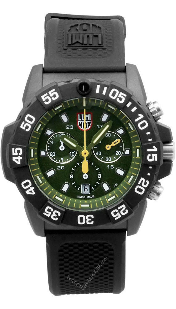 LUMINOX Navy Seal 45MM Chronograph Green Dial Men's Watch XS.3597 / XS3597