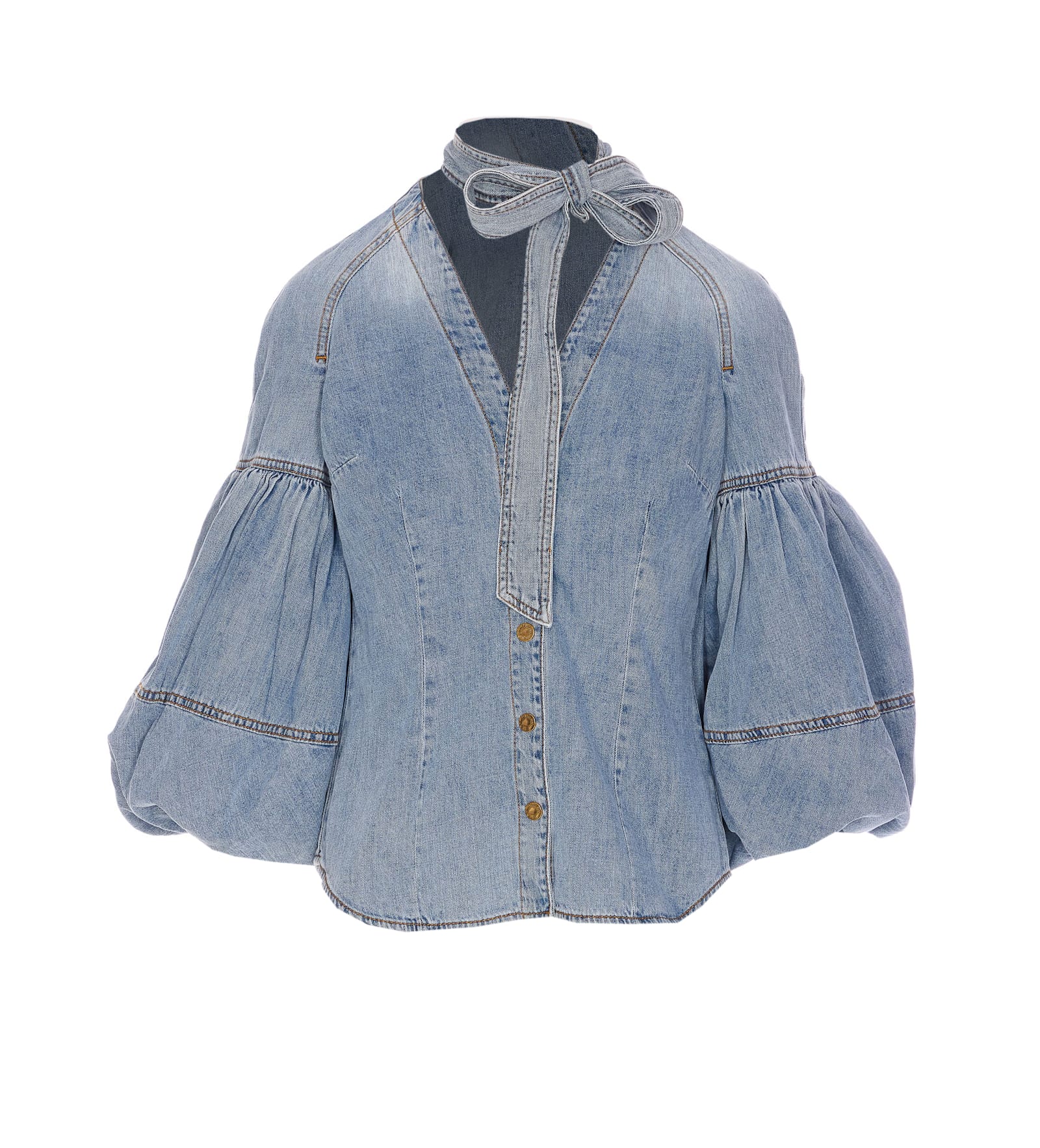 Zimmermann 系带牛仔衬衫