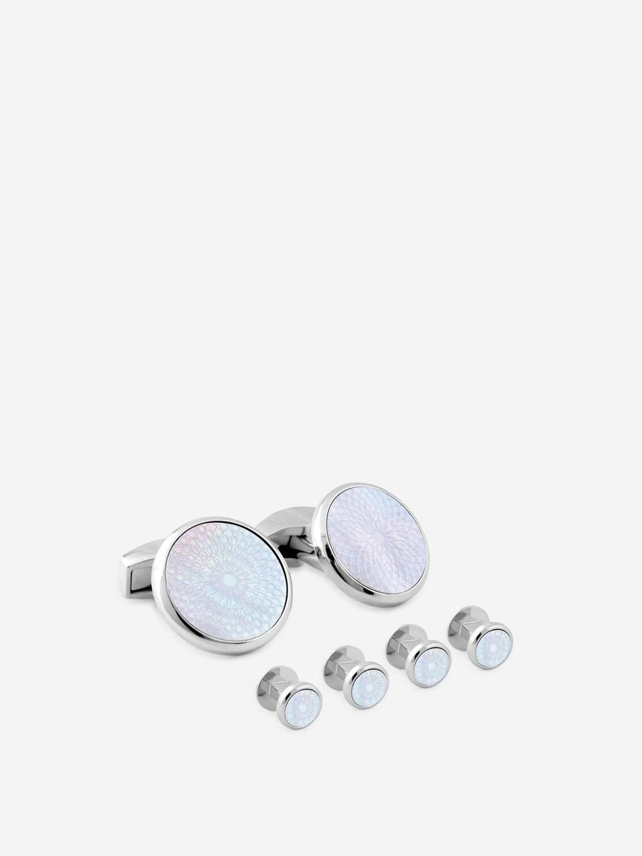 Tateossian Round Guilloché Cufflinks