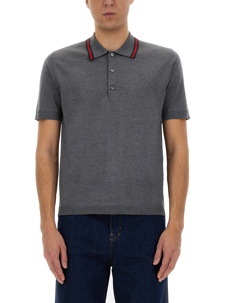 Gucci Polo衫 织带图案