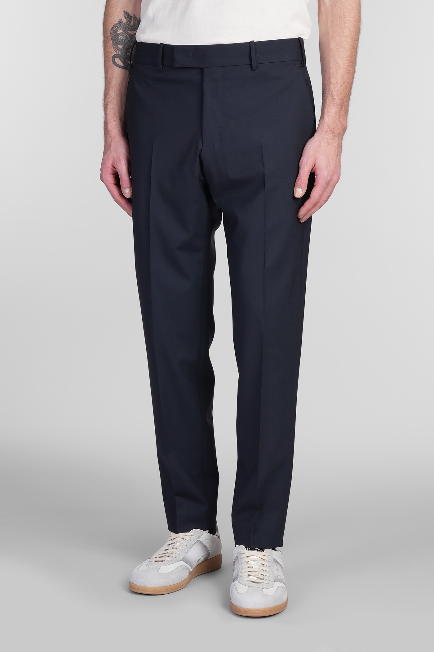 PT Torino Ma27 Pants In Blue Wool