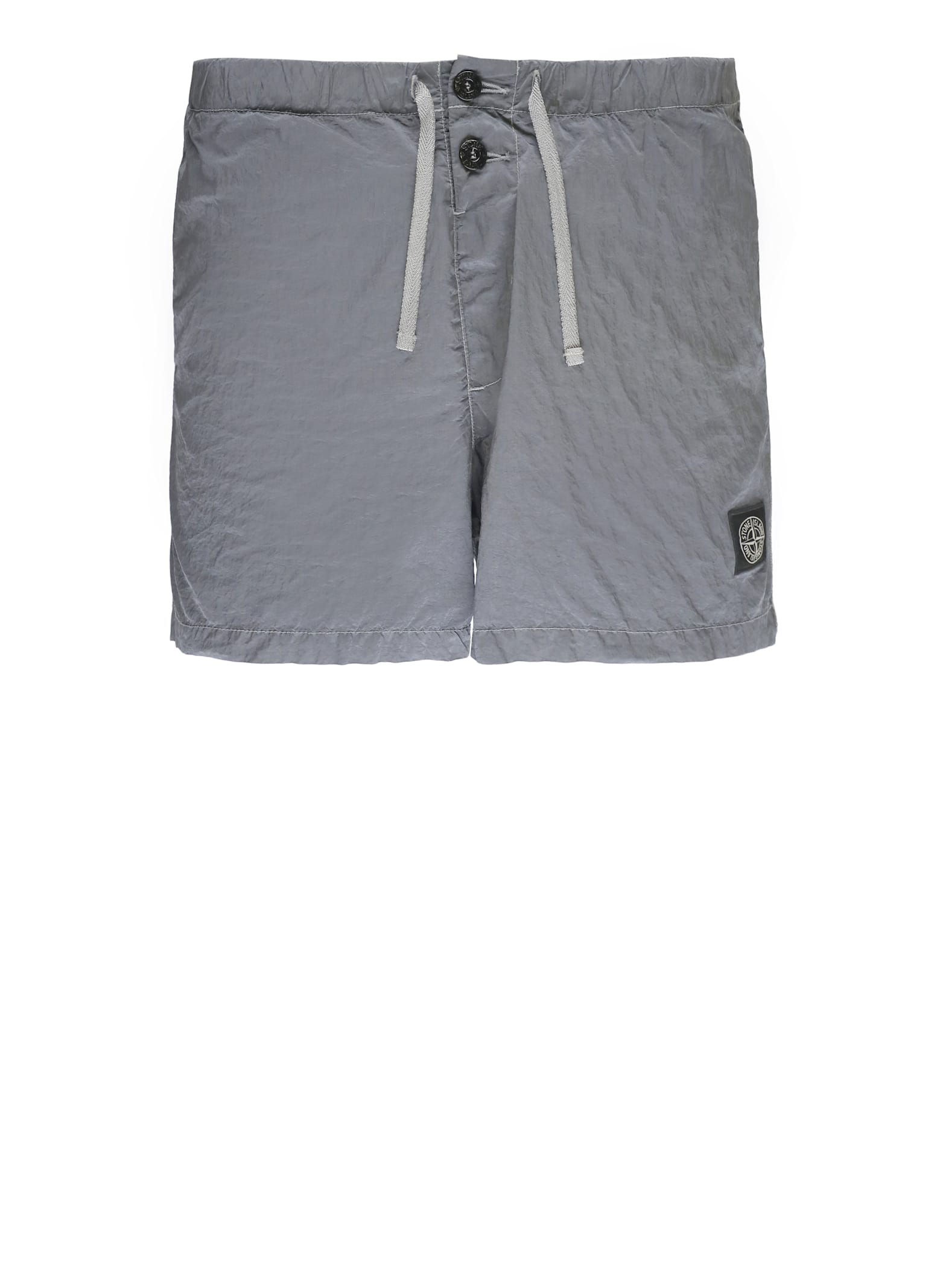 Stone Island 中腰指南针贴布泳裤