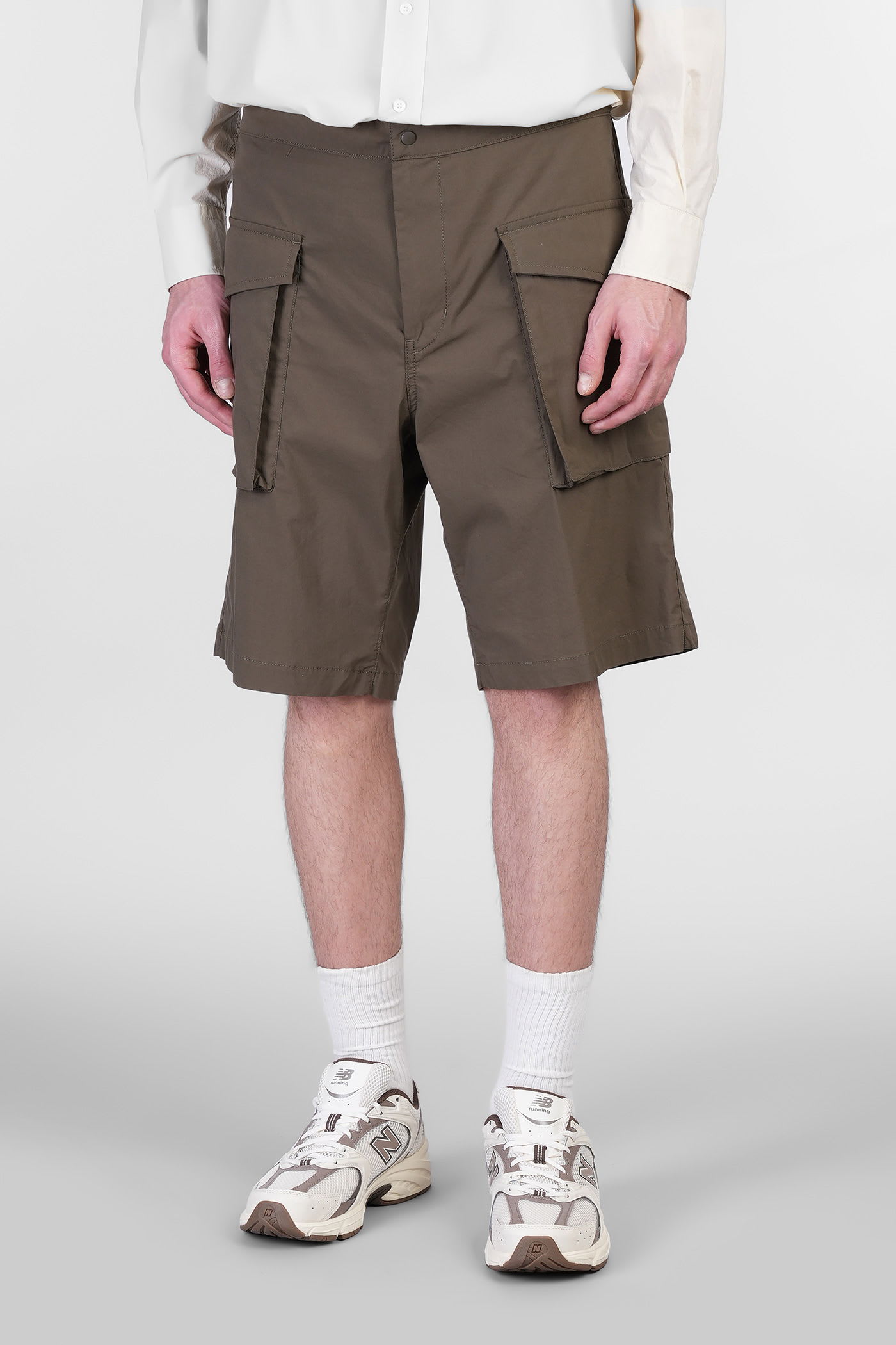 Aspesi Lou Bis Shorts In Green Cotton